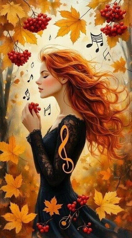 Осень - рыжая девица