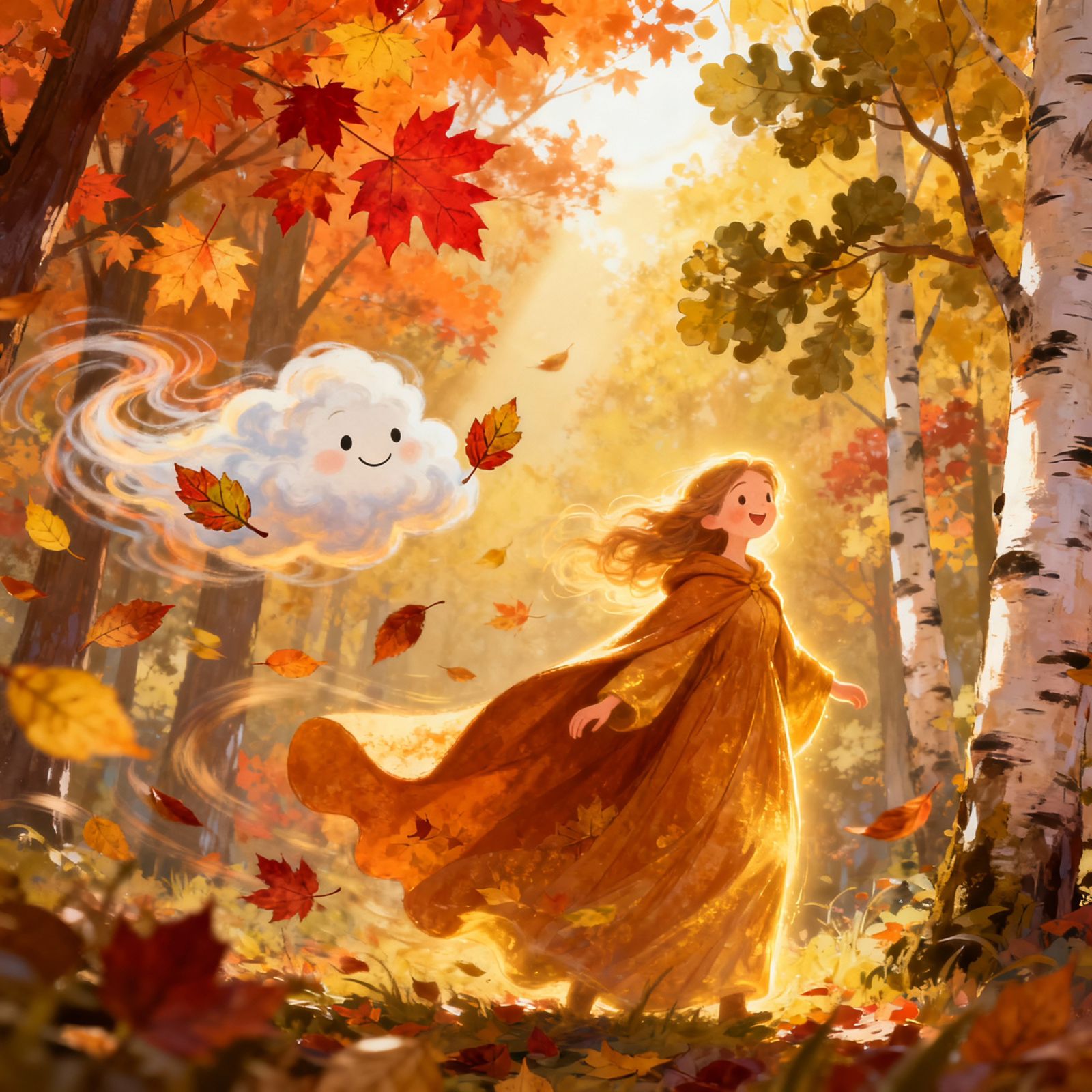 Спор осени и ветром