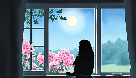 Цветёт калина у окна