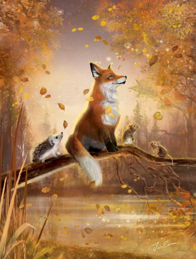 Кружится листва. Картина Айрис Эсдер