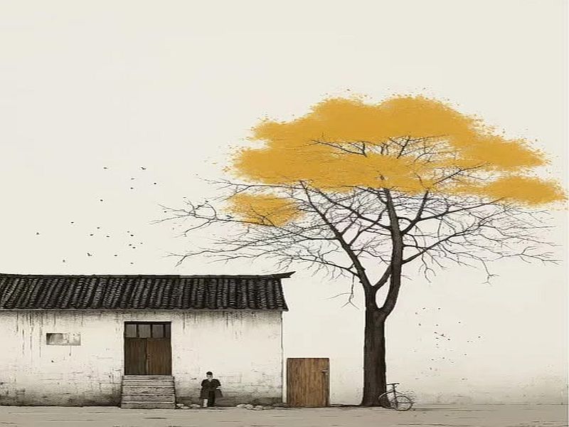 жёлтый клён...