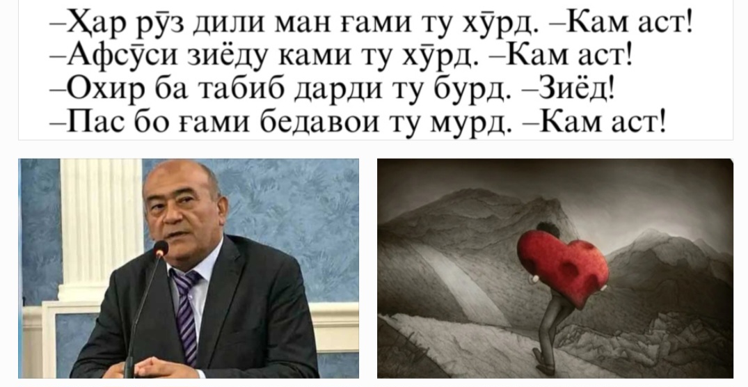 Любовь безответная. Перевод с таджикского языка