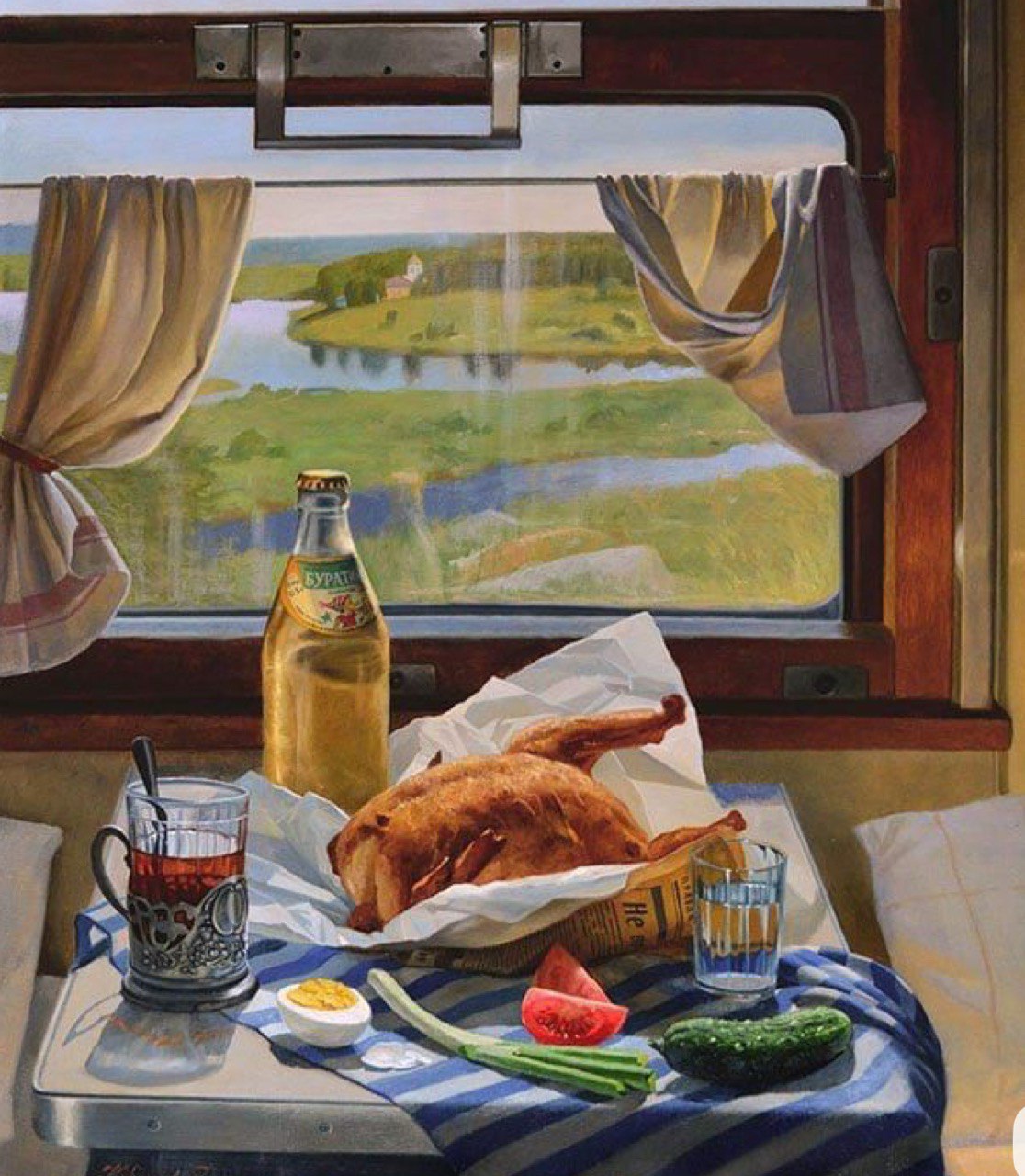 Мчится поезд. Мы в вагоне, нас работа не догонит