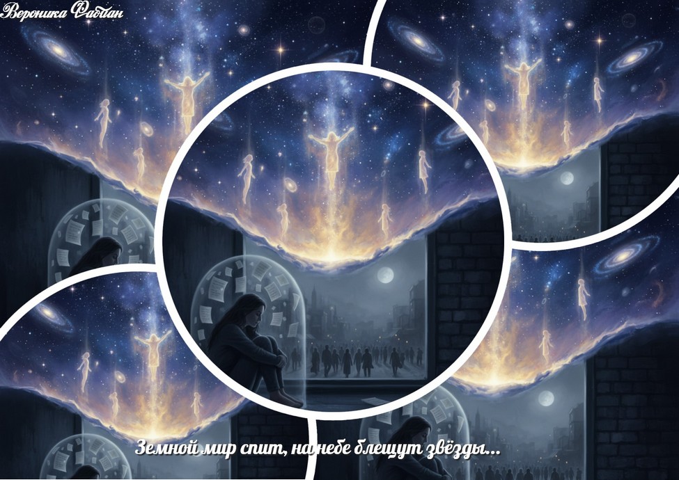 Земной мир спит, на небе блещут звёзды...