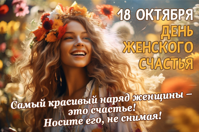 18 октября - День женского счастья!
