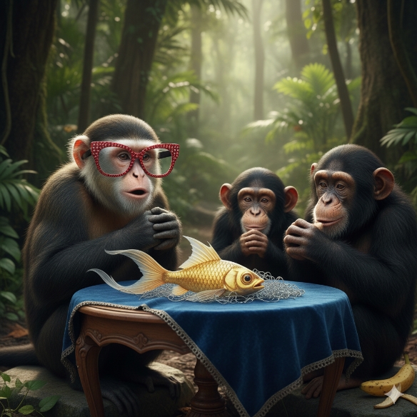 Мартышка и Золотая рыбка