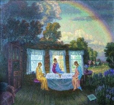 Покорно привыкая к темноте...