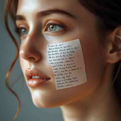 На левой щеке