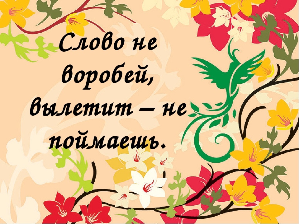 Слово не воробей