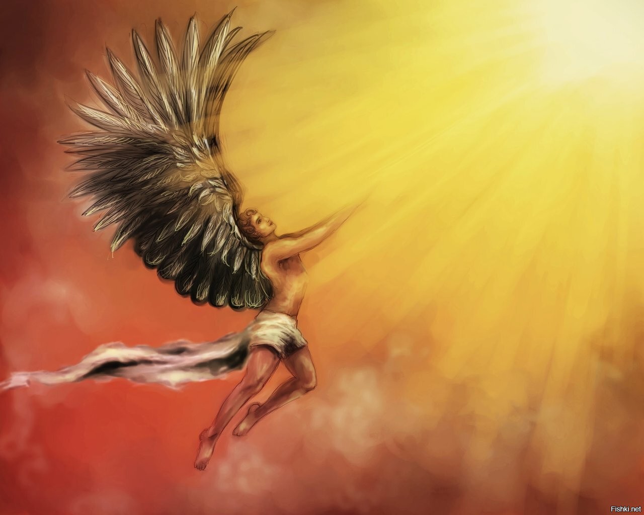 Солнце плавит крыльев воск...