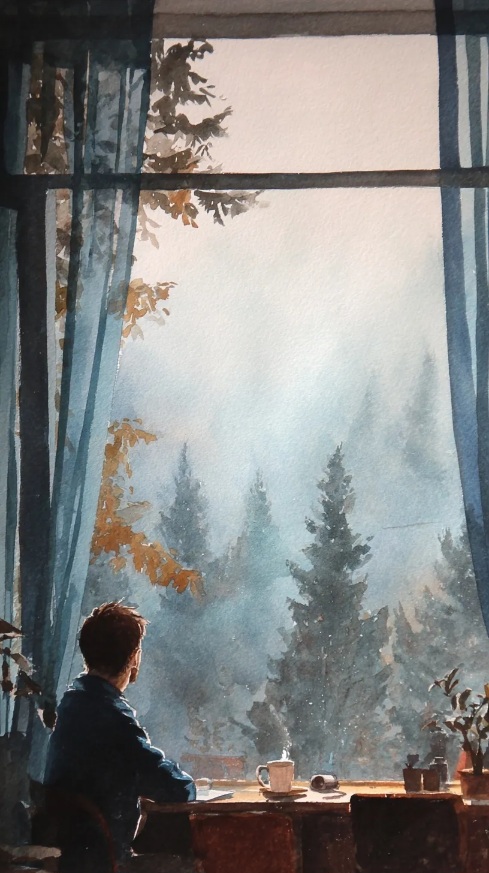 Туман стоял молочной пеленой