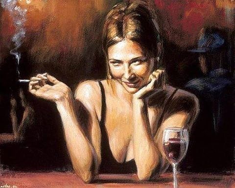 Бокал вина и сигарета