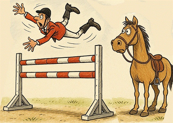 Барьер жокей брал сам, отстала лошадь