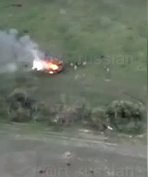 На горящем БМП