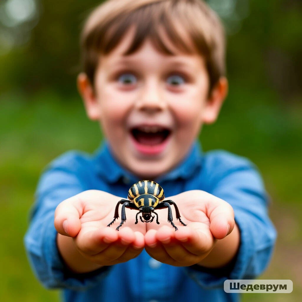 У меня в ладошке жук