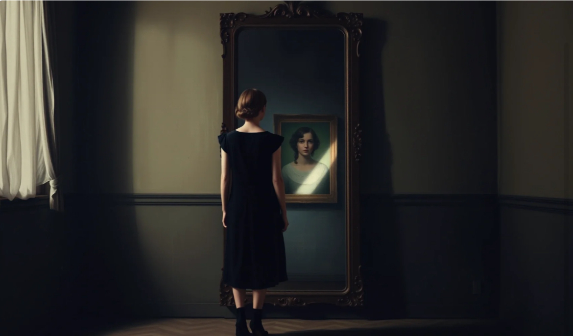 Мой потемневший в раме силуэт