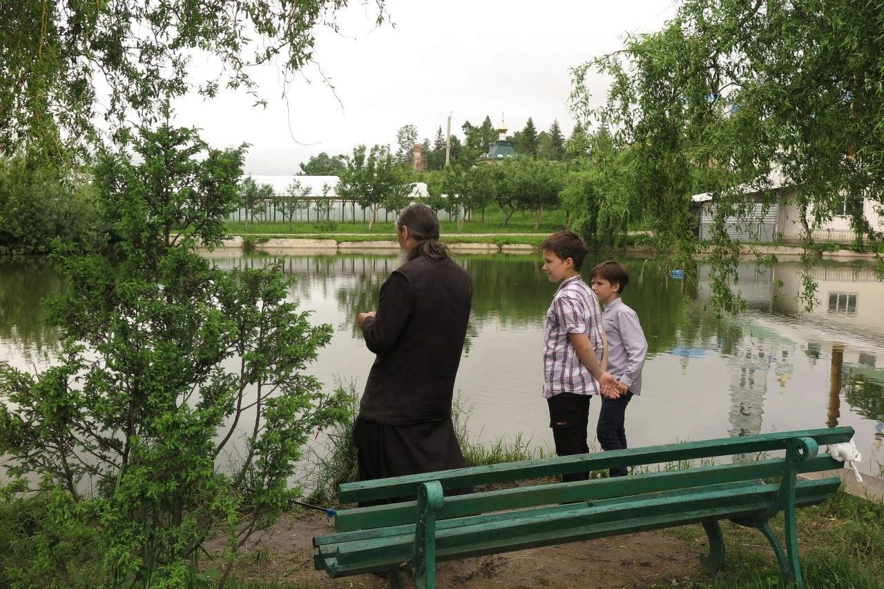 На рыбалке с отцом