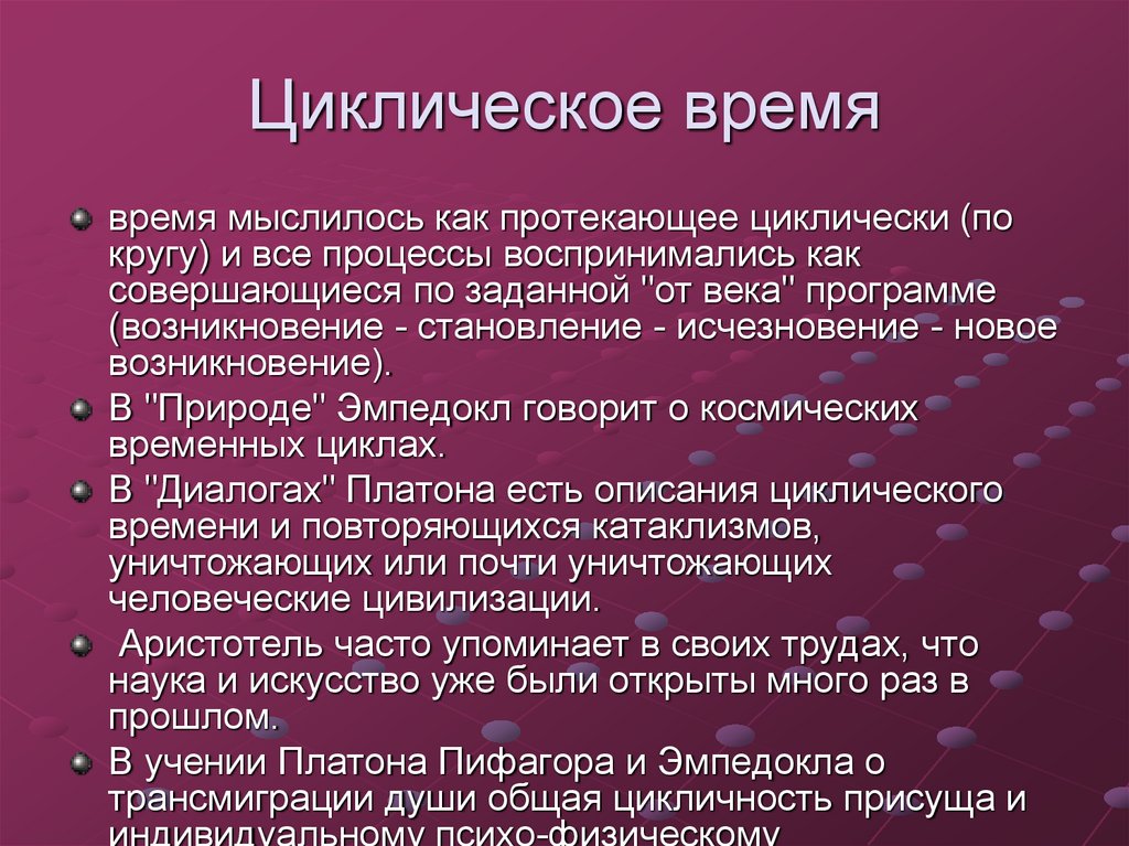 Цикличность по времени