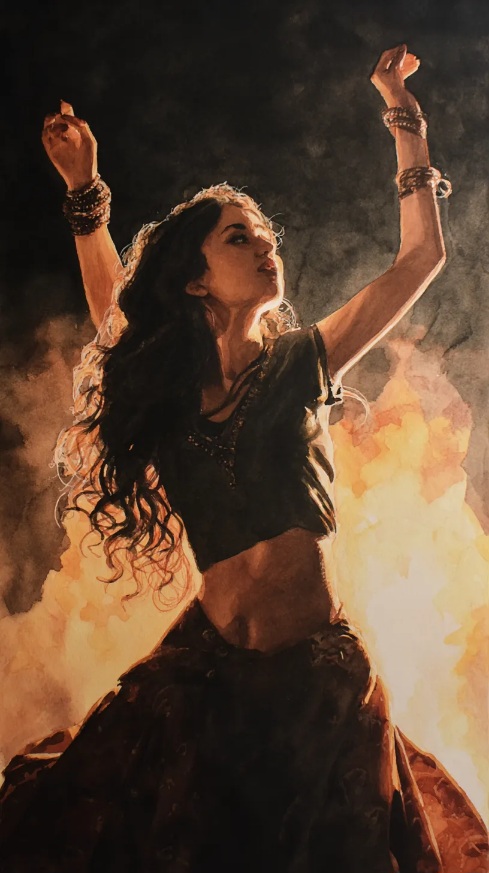 Цыганский танец у костра