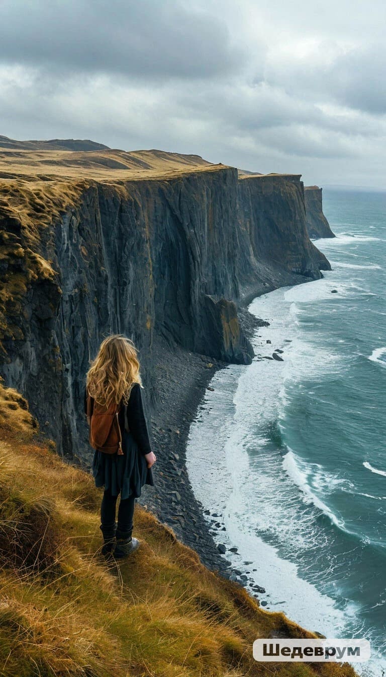 На обрыве исландском...
