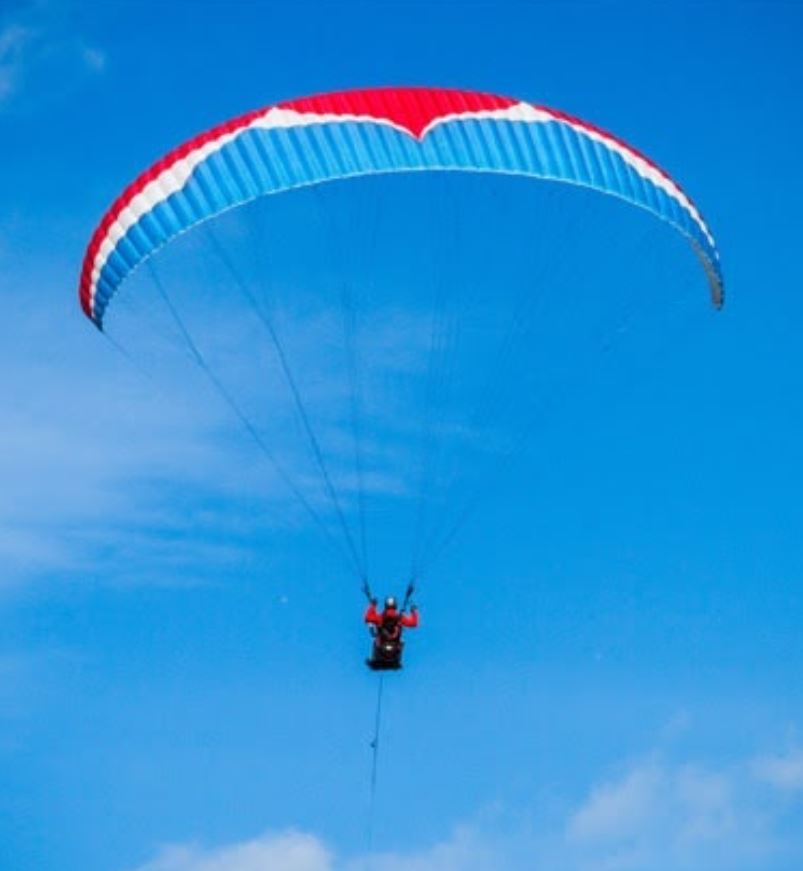 На параплане