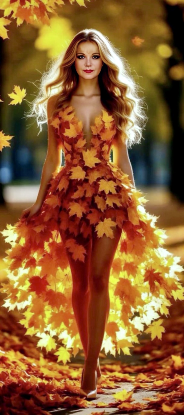 Женщина осень