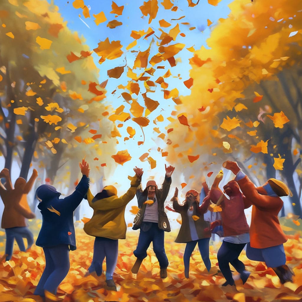 На ковре из жёлтых листьев