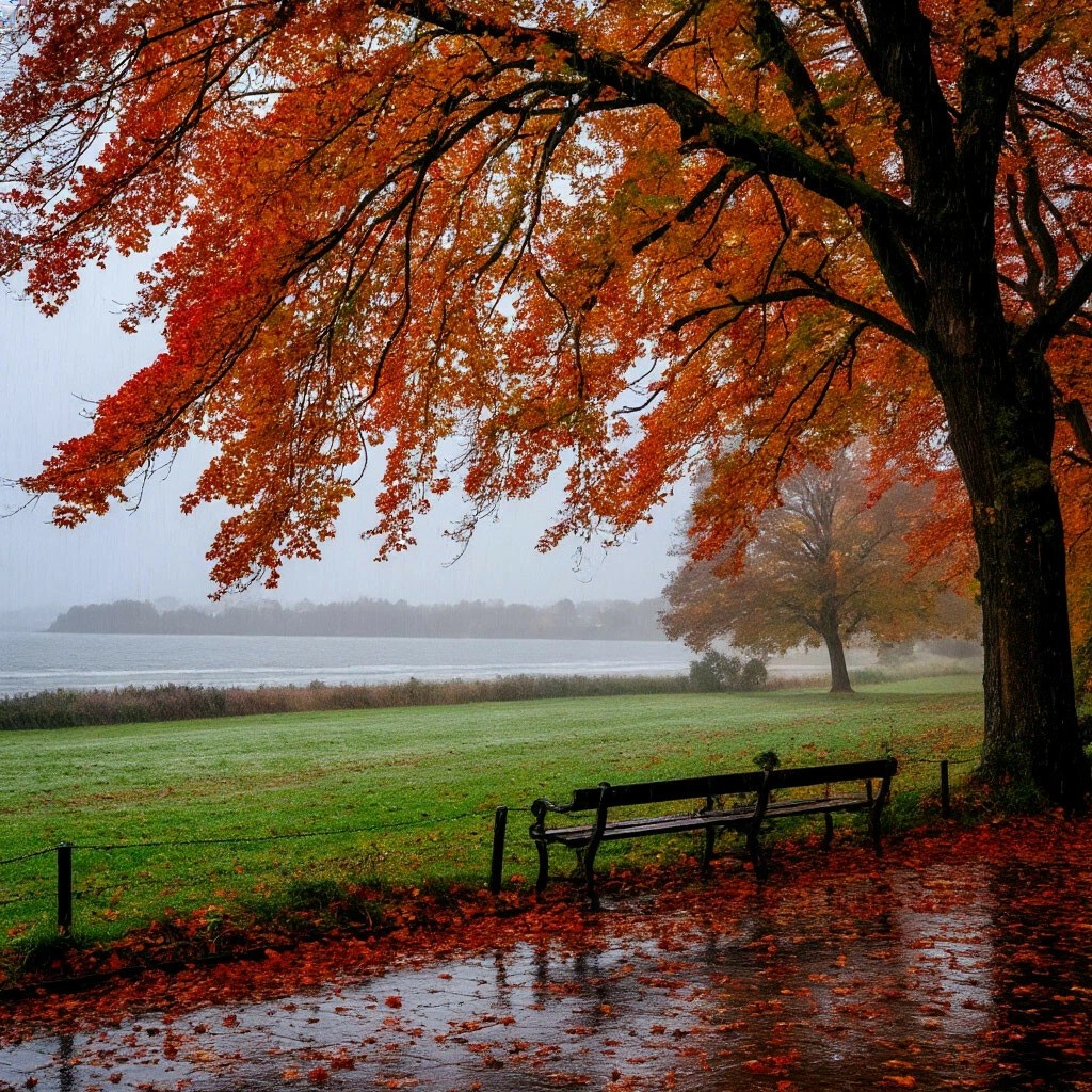 Осень смотрела сквозь мокрые стёкла...