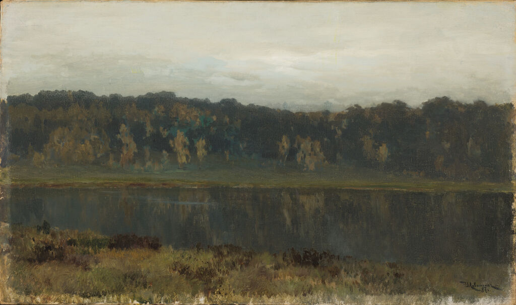 Шедевры Третьяковки Осеннее утро Туман Левитана