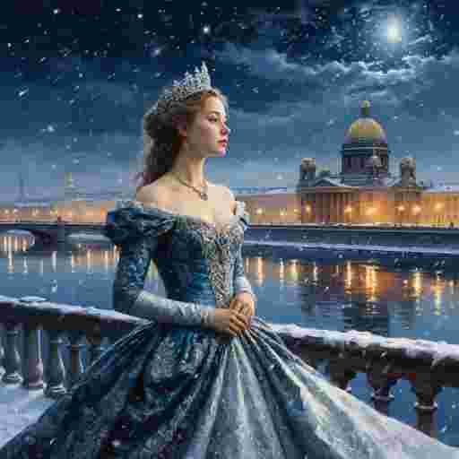 Оденешь гордую царицу в парчу морозного