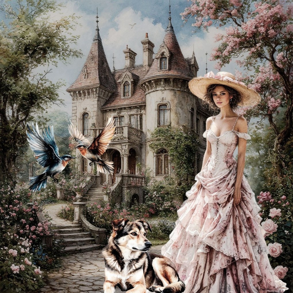 В саду у замка