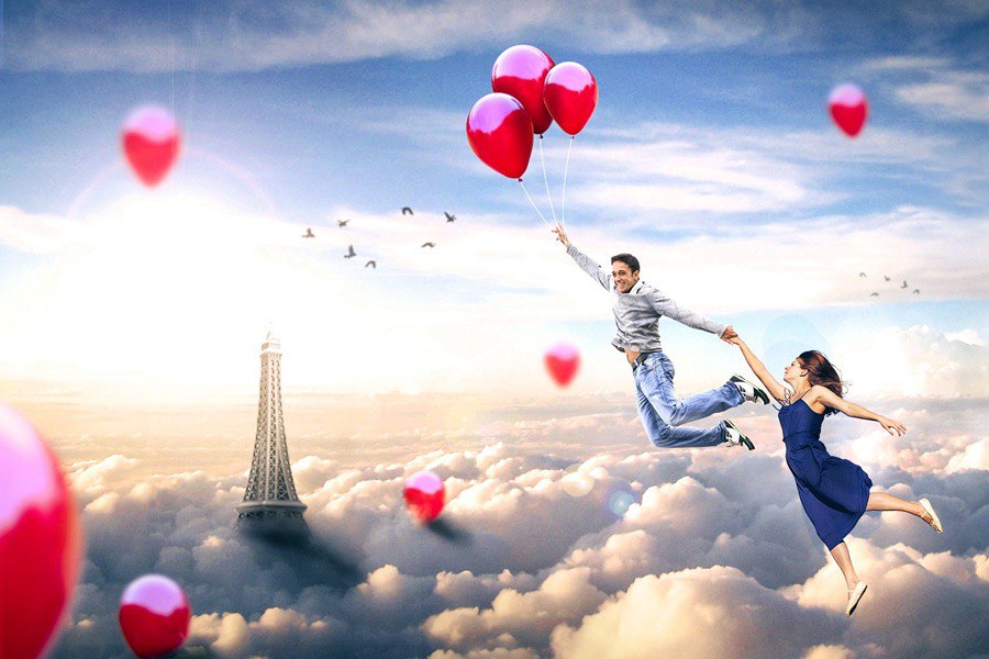 Теряют грани облака влюбленных