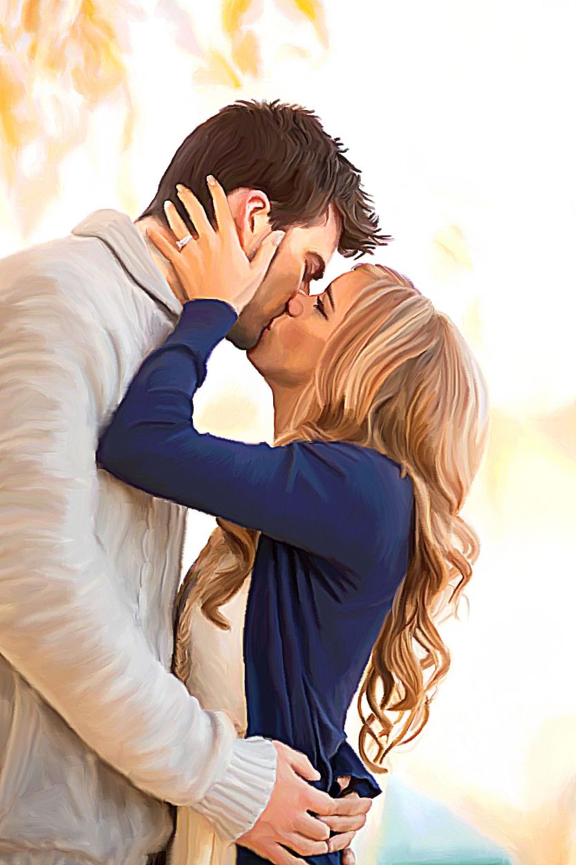 Поцелуй объятий счастья