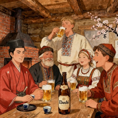 По следам употребления пива Eboshi