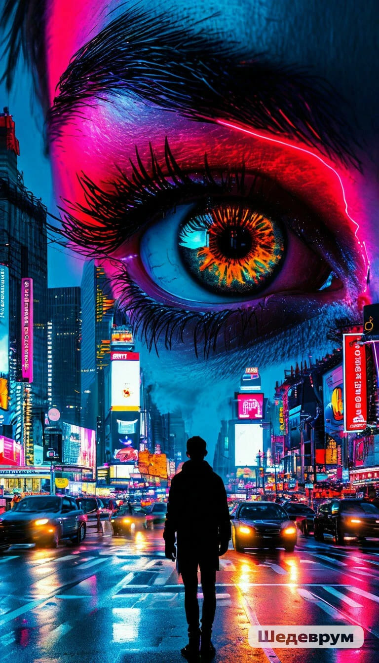 На радужке глаз...