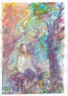 Четвертый лист из акварельной серии Женщины