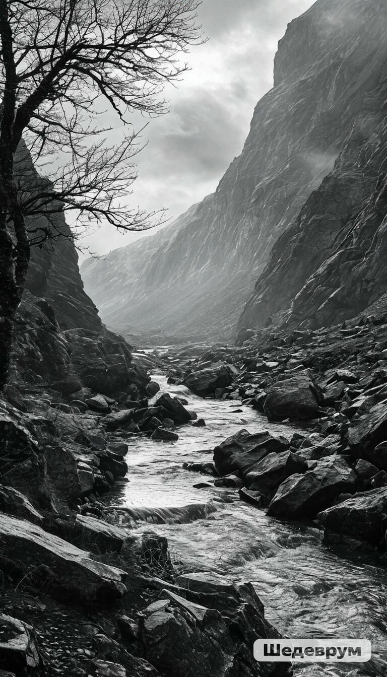 В распадке скал...