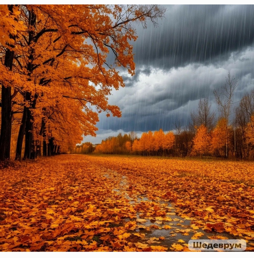 Льёт слёзы осень