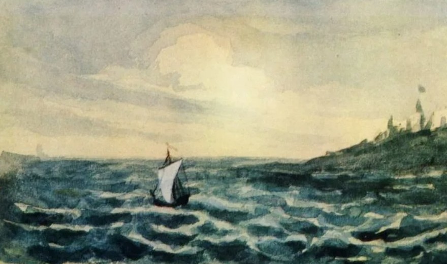 Парус. Михаил Лермонтов. Перевод