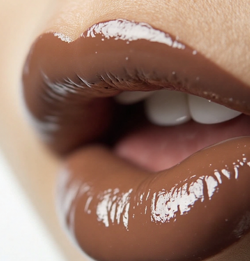 Шоколад на губах