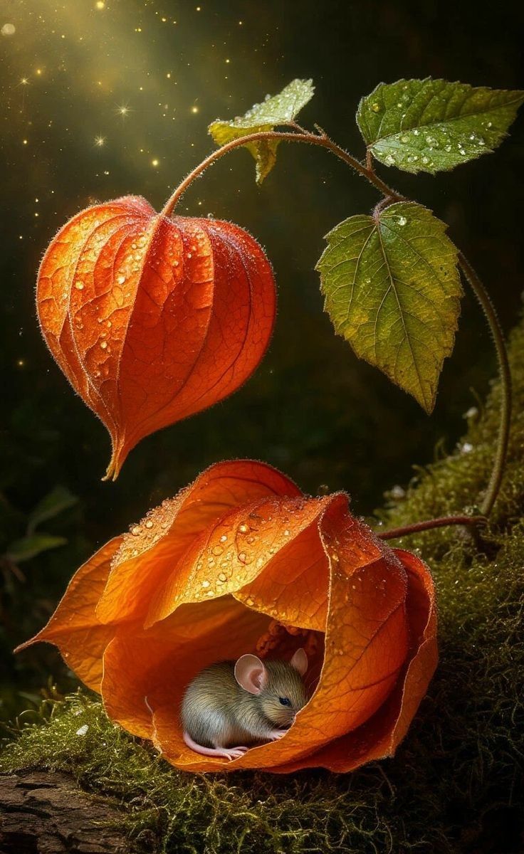 Мышонок в физалисе