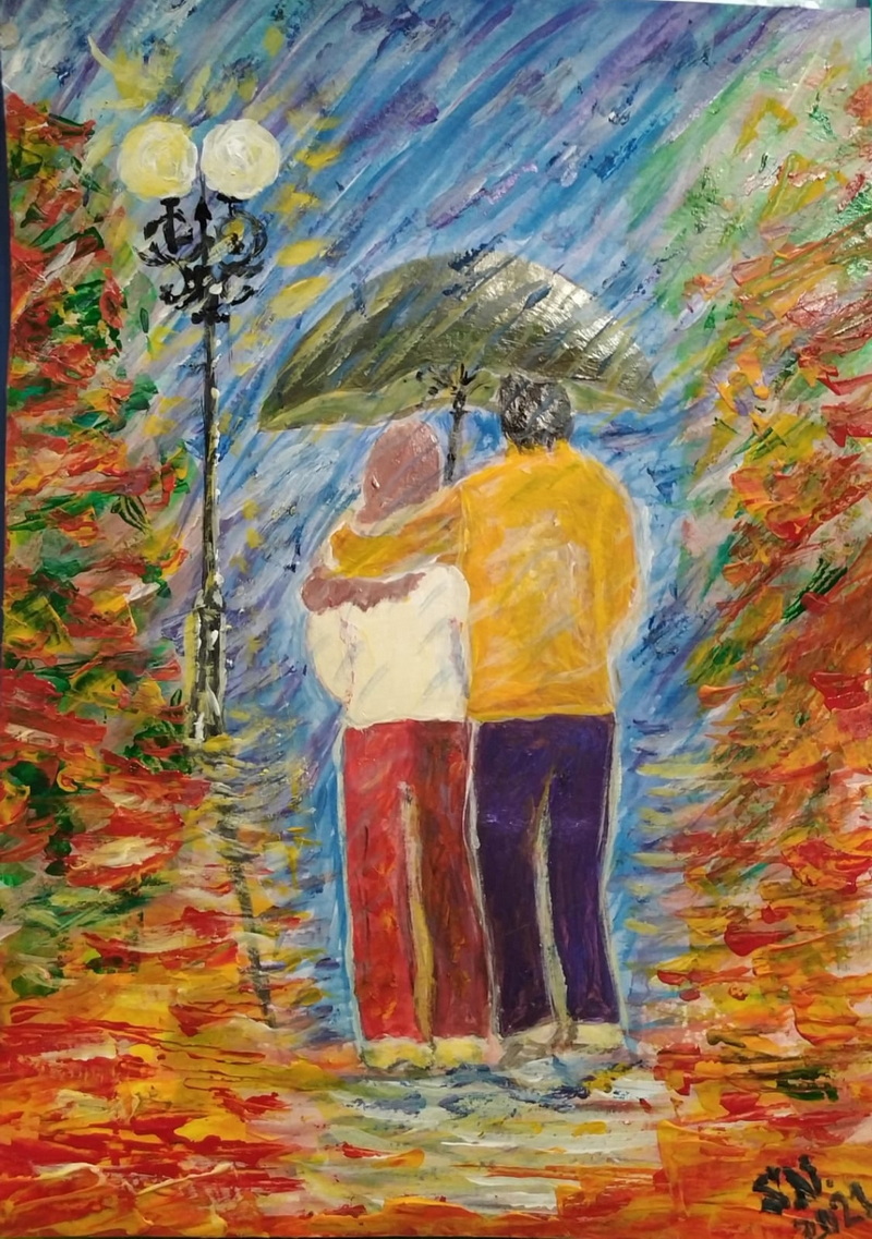 Фонарей неярок свет