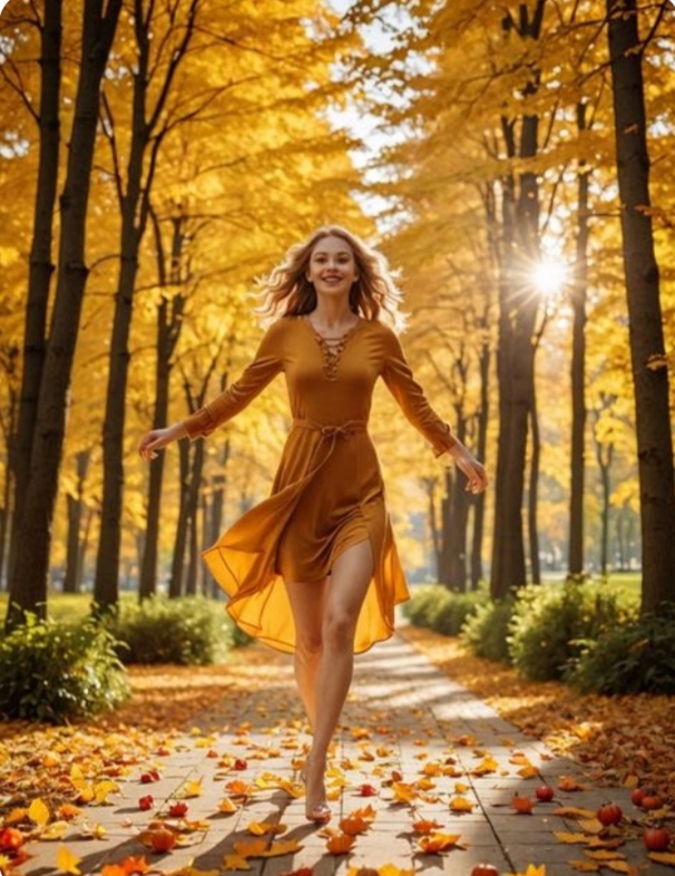 Танцевала осень под дождём...