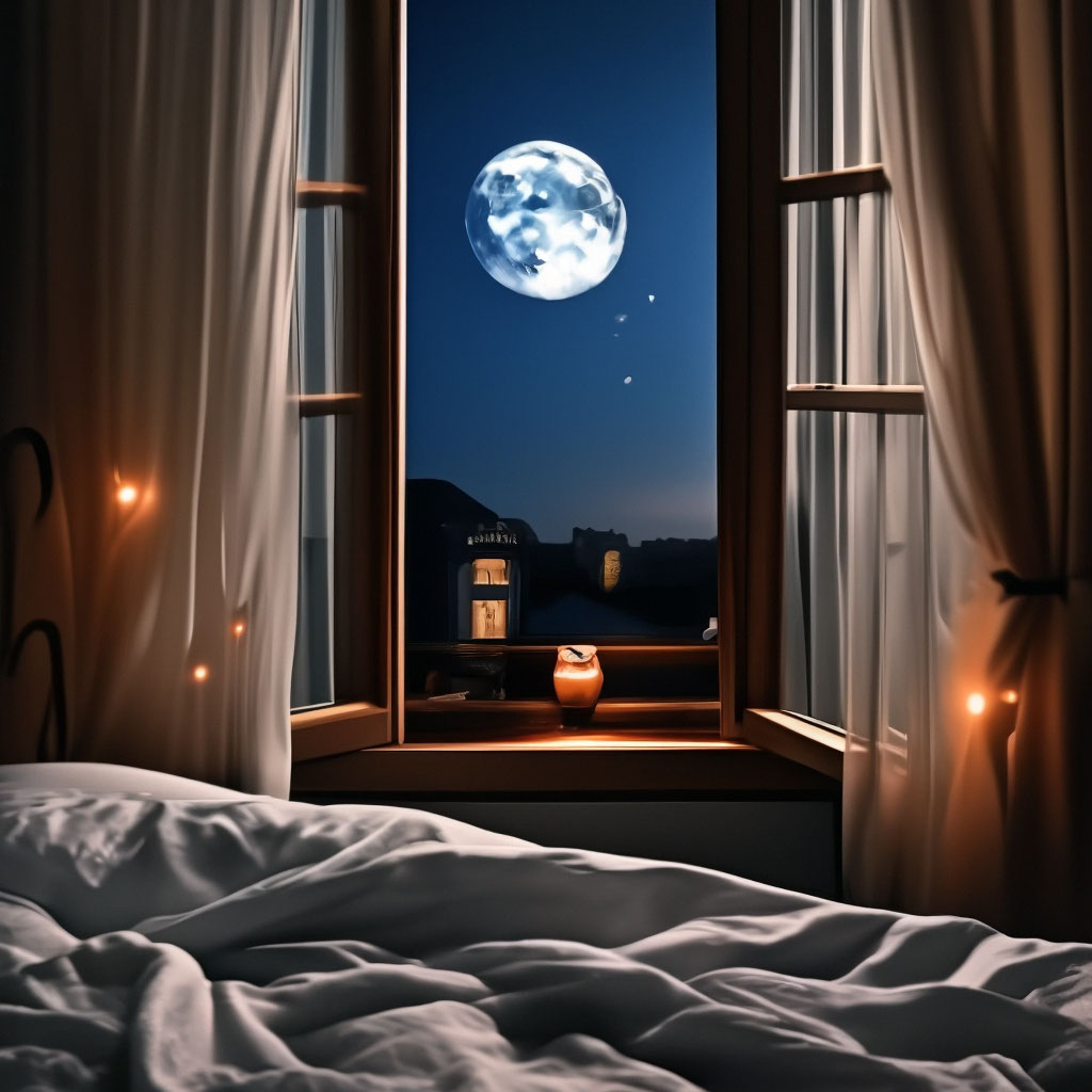 За окном луна