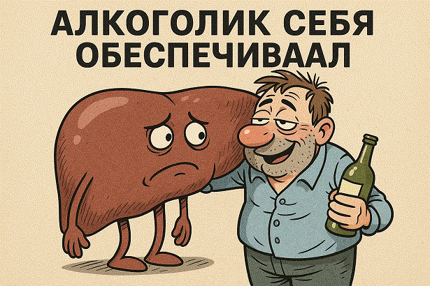 Алкоголик себя обеспечивал