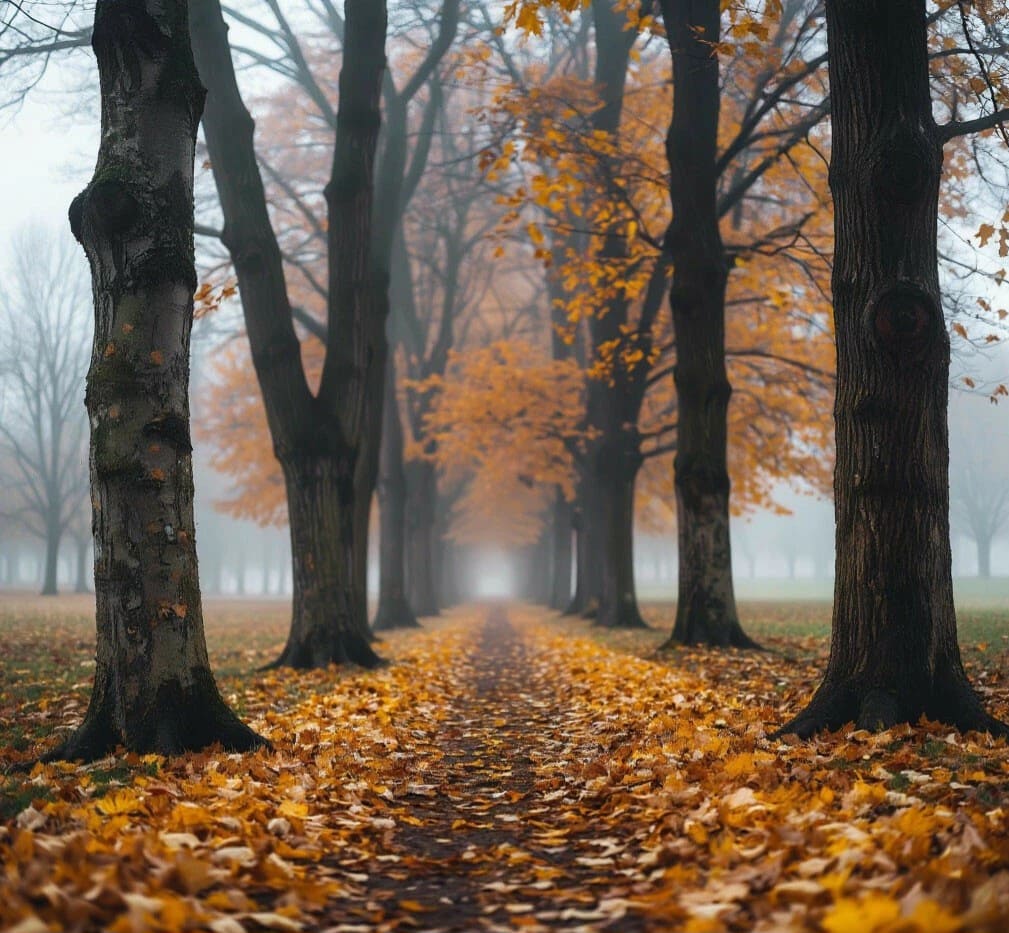 В парке Ноябрь дремлет...