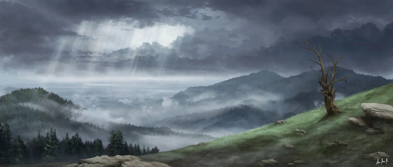 Туманы застилают горы...