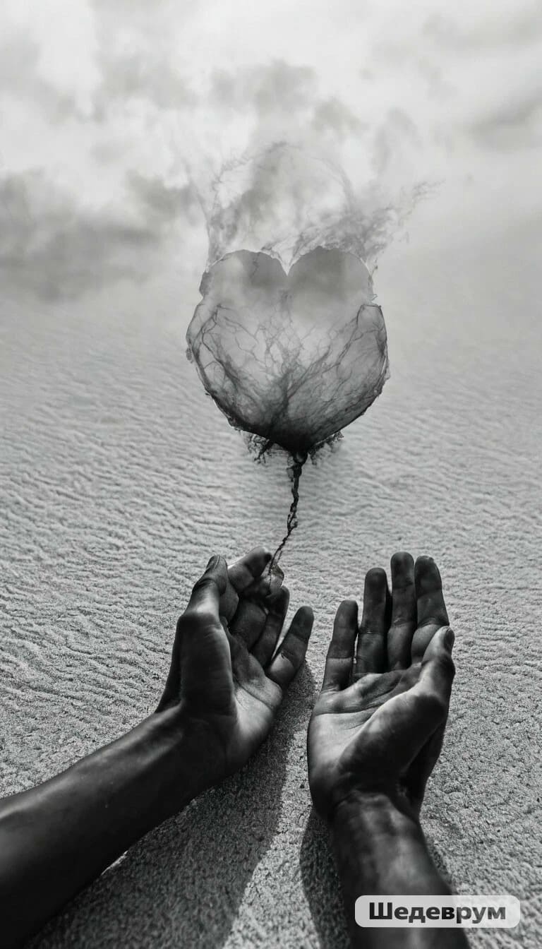 В ладонях...