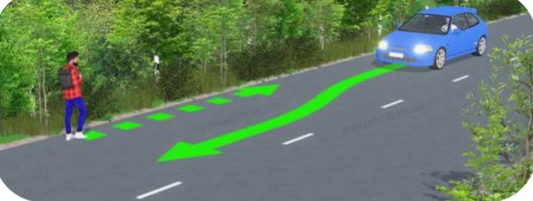 Walk facing the traffic