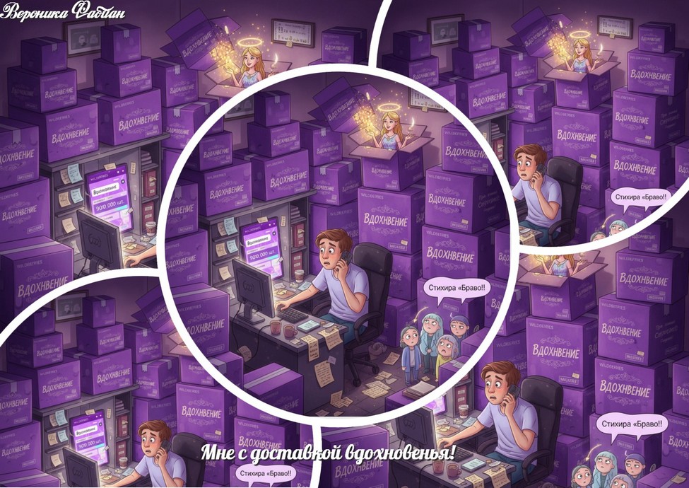 Мне с доставкой вдохновенья!